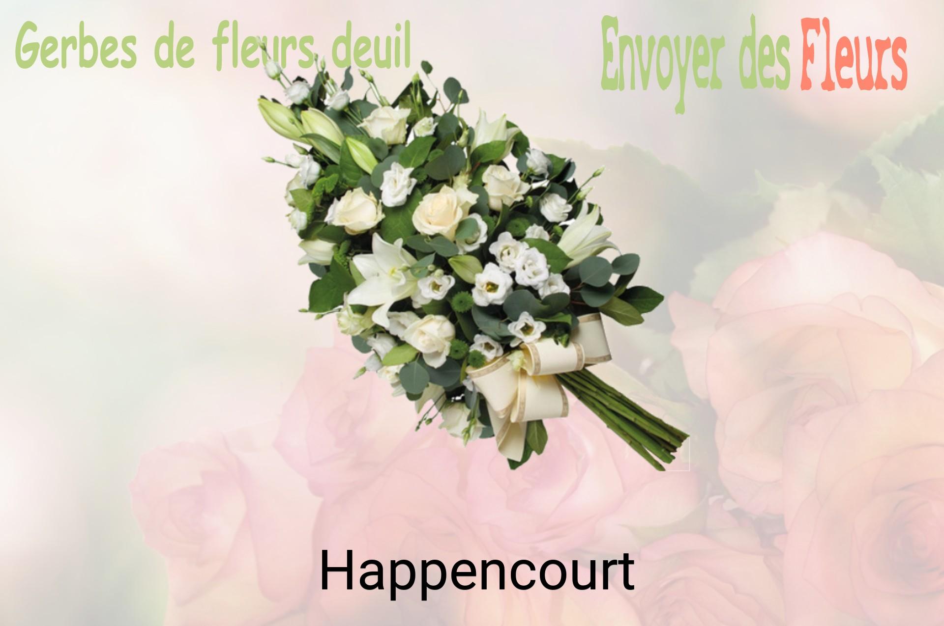 Gerbe de fleurs de deuil livrée à Happencourt